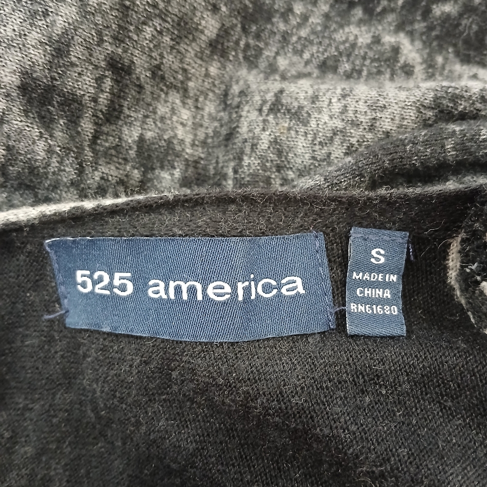 525 AMERICA Luxe Cashmere/Cotton Blend V-neck Cross Back twist/wrap sweater Sz S - Picture 6 of 15